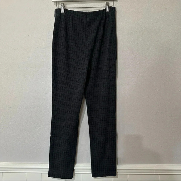 J. Jill Pointe Slim Leg Pants Dark Gray with Small Checker Print Size Small GUC - Picture 8 of 8